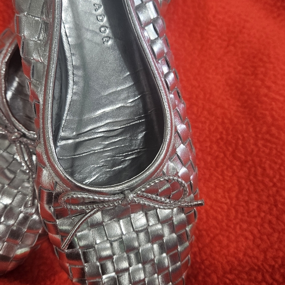 Freda Salvador Silver Woven Loafers - Picture 7 of 9